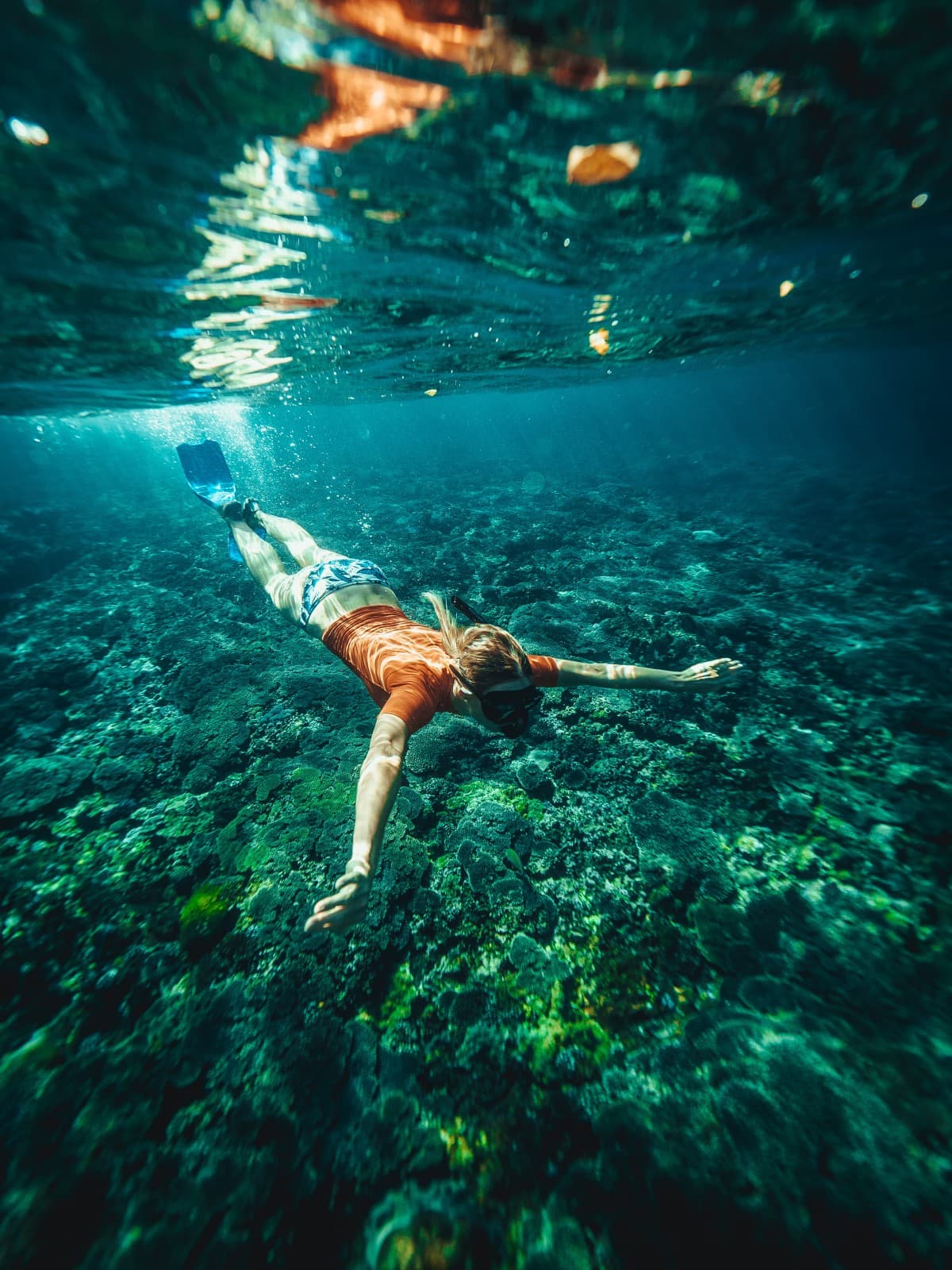 Snorkeling in Hikkaduwa Sri Lanka.